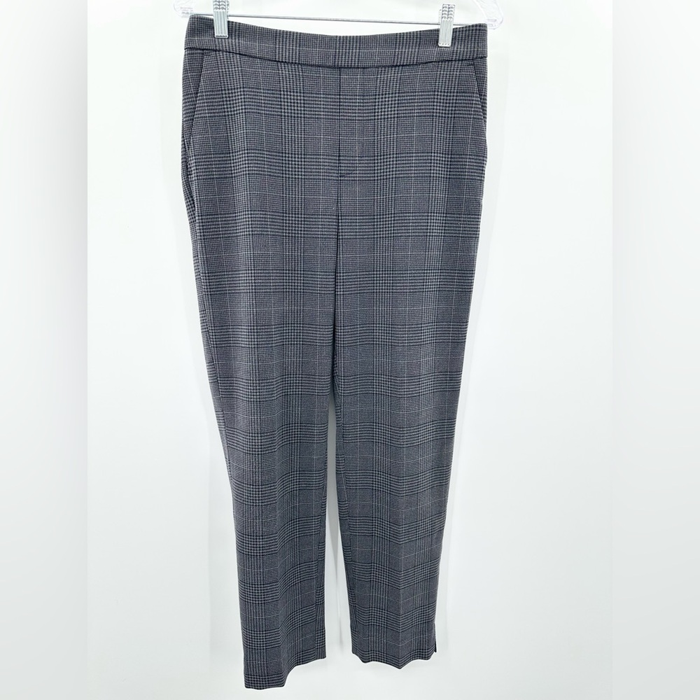Banana Republic Women’s Plaid Ankle Pants Gray Slim Fit Pull On Size 6